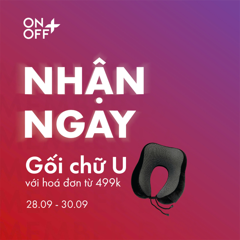 quà tặng gối chữ u member day onoff