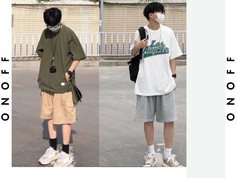 phối đồ với áo thun oversize nam