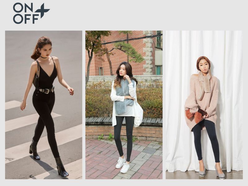 phối đồ với quần legging mùa đông