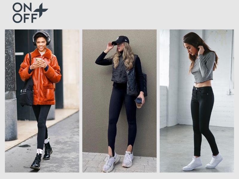 phối đồ với quần legging mùa đông