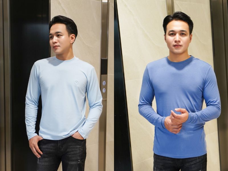 các kiểu áo thun tay dài