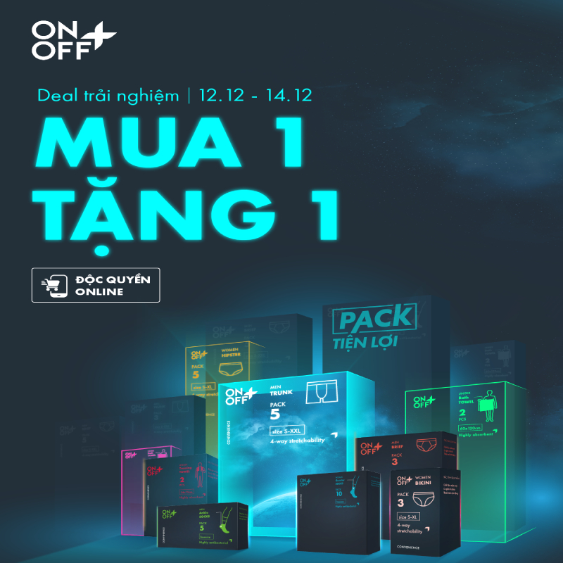 mua 1 tặng 1 pack đồ lót nữ