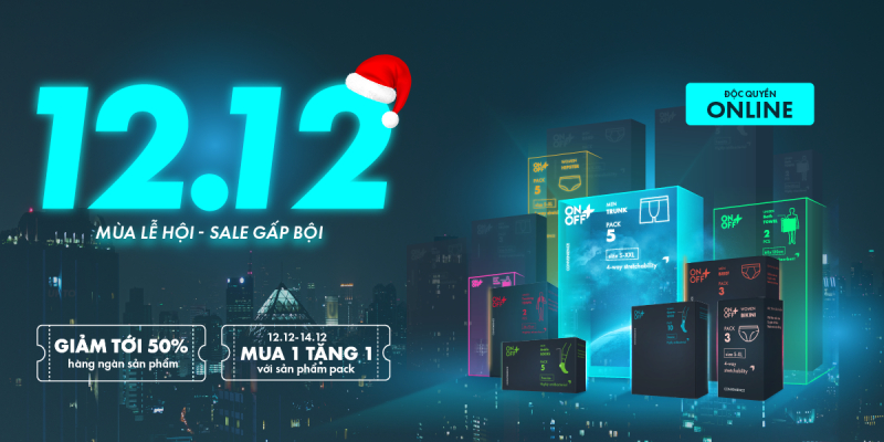 sale 12.12 mua 1 tặng 1 pack tiện lợi onoff