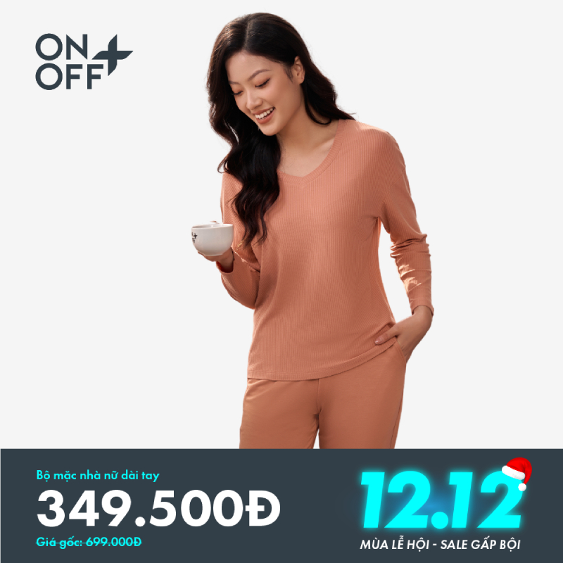 onoff sale 12.12 bộ mặc nhà dài tay