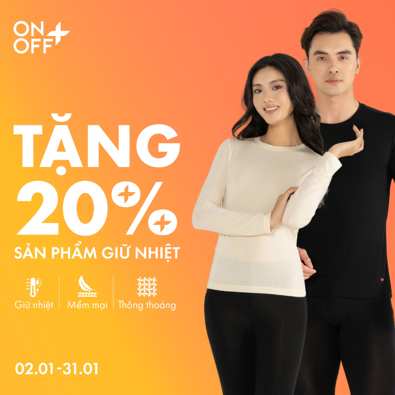 ưu đãi giảm 20% sản phẩm giữ nhiệt onoff