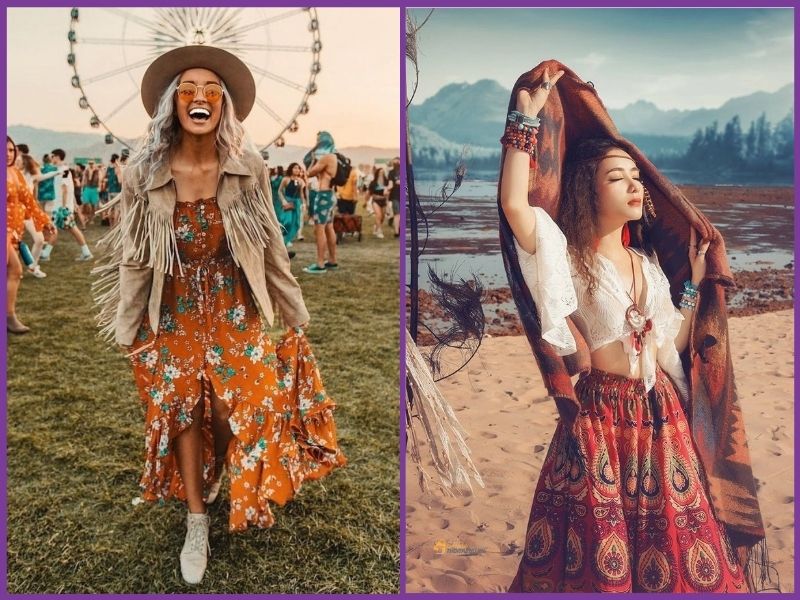bohemian đặc trưng bởi chất liệu nhẹ nhàng bay bổng