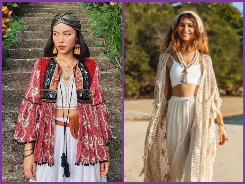 hoạ tiết độc đáo ấn tượng của những chiếc đầm bohemian