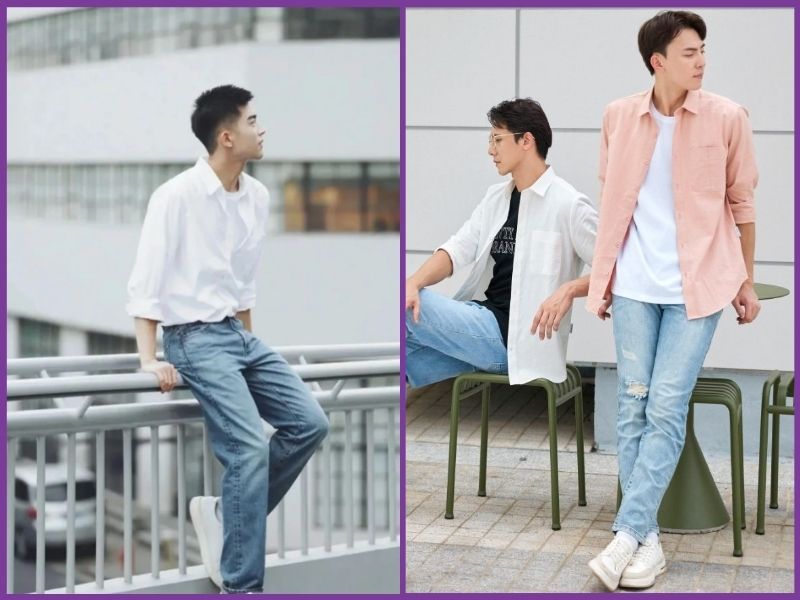 mẹo phối đồ với áo sơ mi nam 