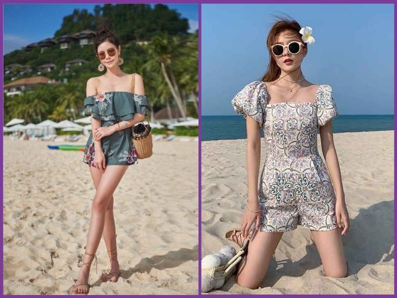 Chân ngắn đi biển mặc gì