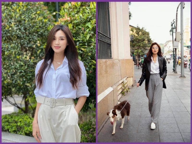 cách phối đồ với áo sơ mi trắng nữ 