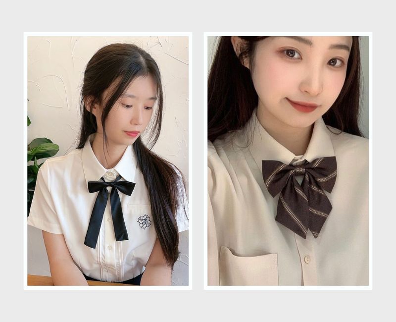 thắt nơ cà vạt nữ