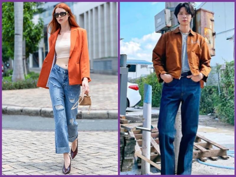 Màu cam phối với màu gì 