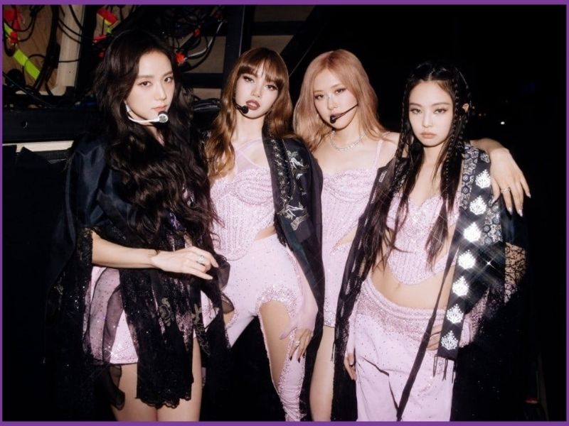 phối đồ đen hồng như black pink