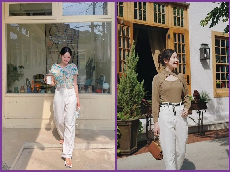 Quần trắng phối với áo màu gì