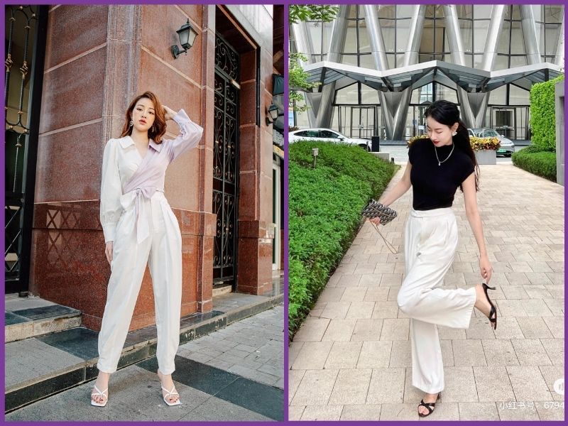 Quần trắng phối với áo màu gì