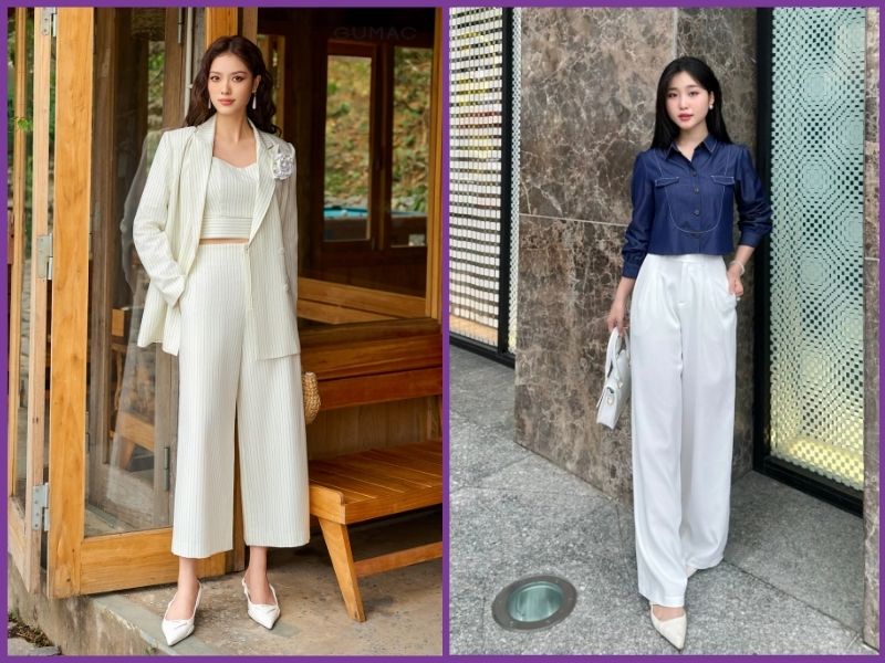 Quần trắng phối với áo màu gì