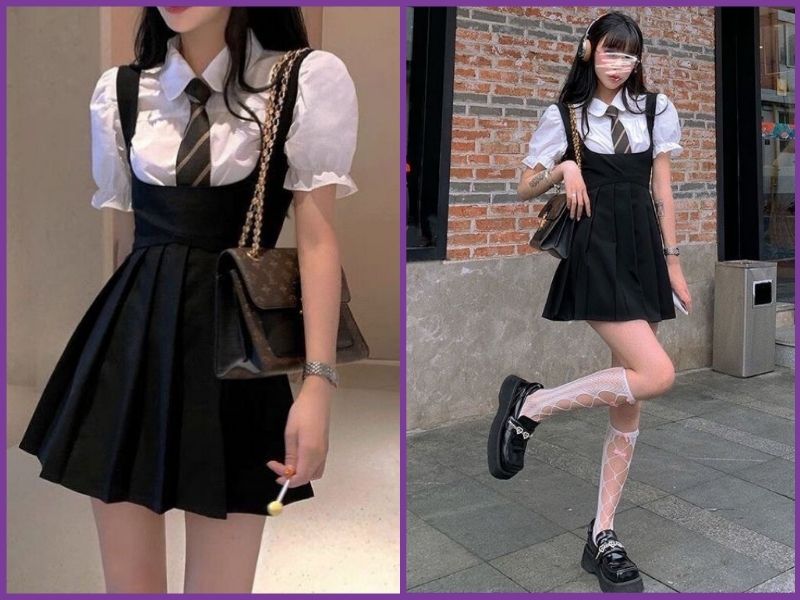 cách phối đồ với cà vạt nữ 