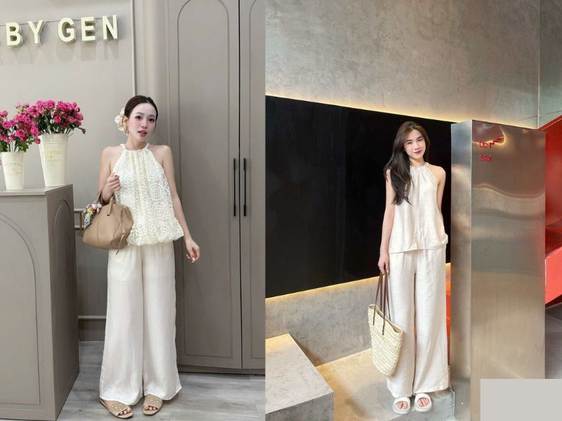 cách phối đồ với quần trắng