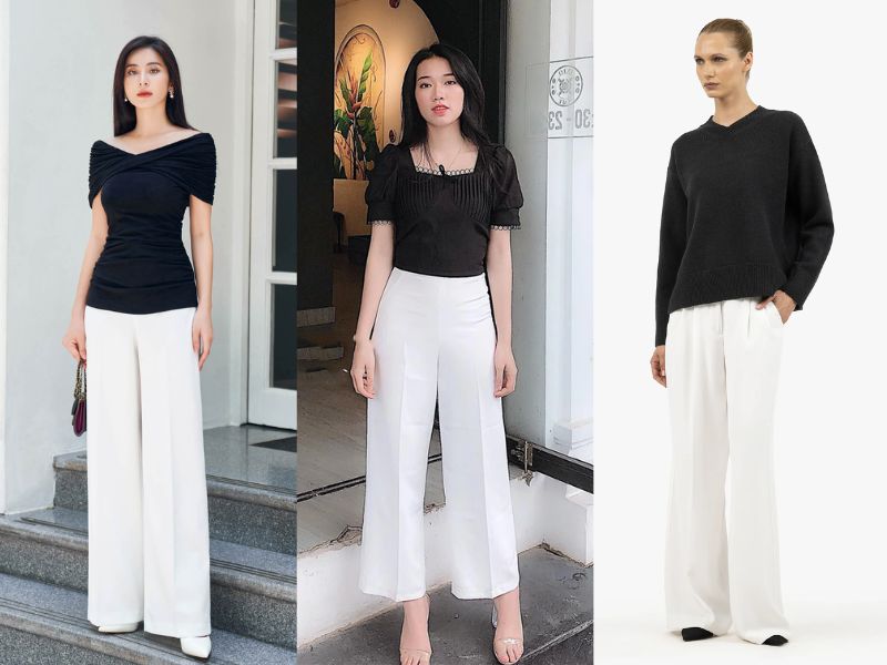 quần trắng phối với áo màu gì nữ