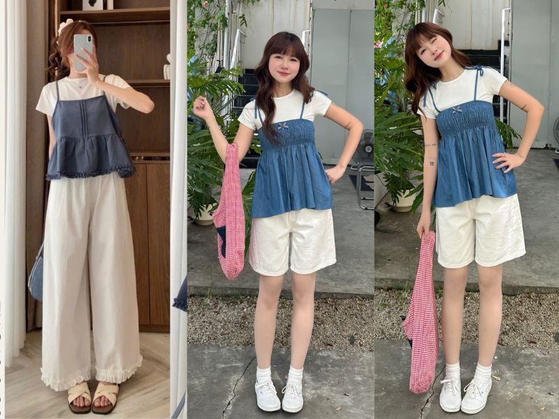 quần trắng phối với áo màu gì nữ