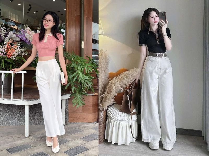 quần trắng phối với áo màu gì nữ