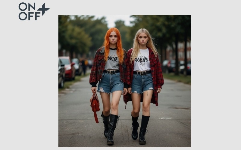Quần áo denim cũ sờn