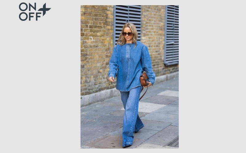 phối cùng denim