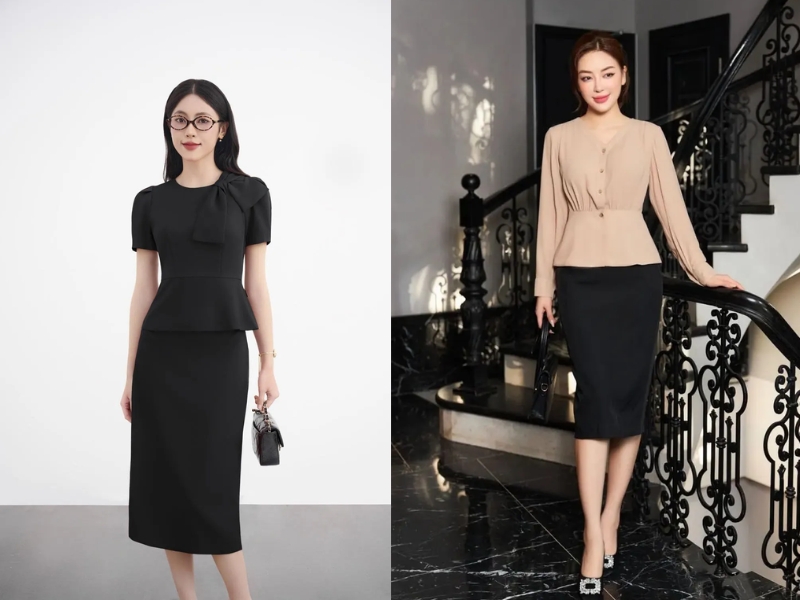 phối đồ công sở mùa đông nữ