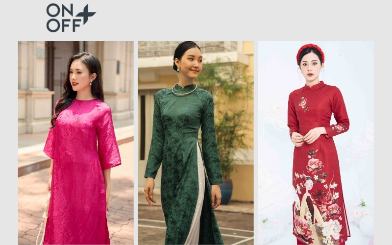 áo dài gấm truyền thống áo dài gấm truyền thống