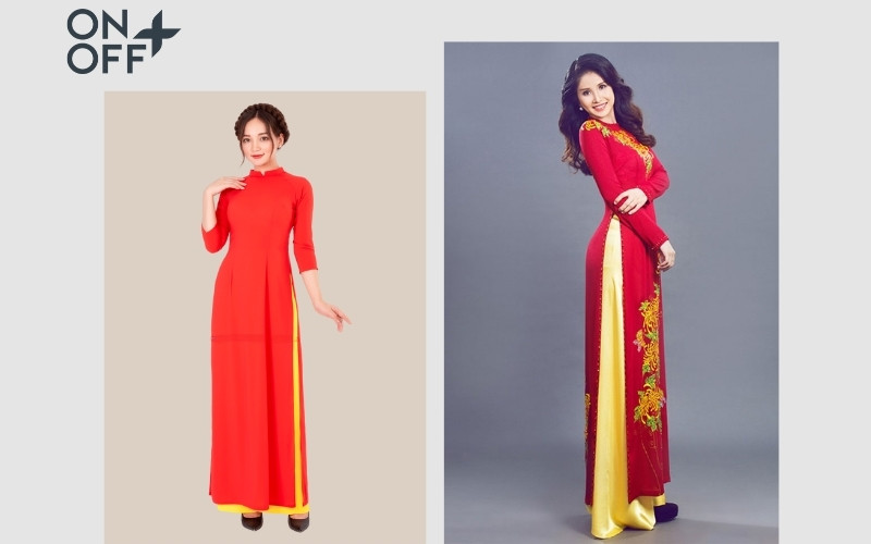 áo dài đỏ mặc với quần màu gì