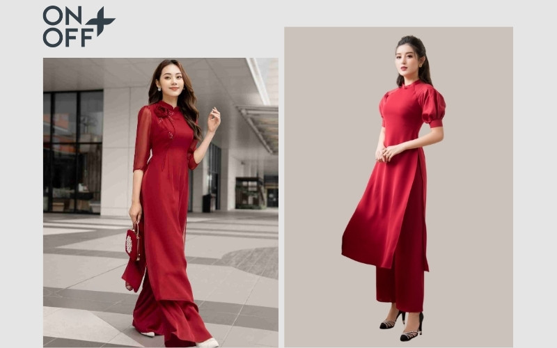 áo dài đỏ mặc quần màu gì đẹp