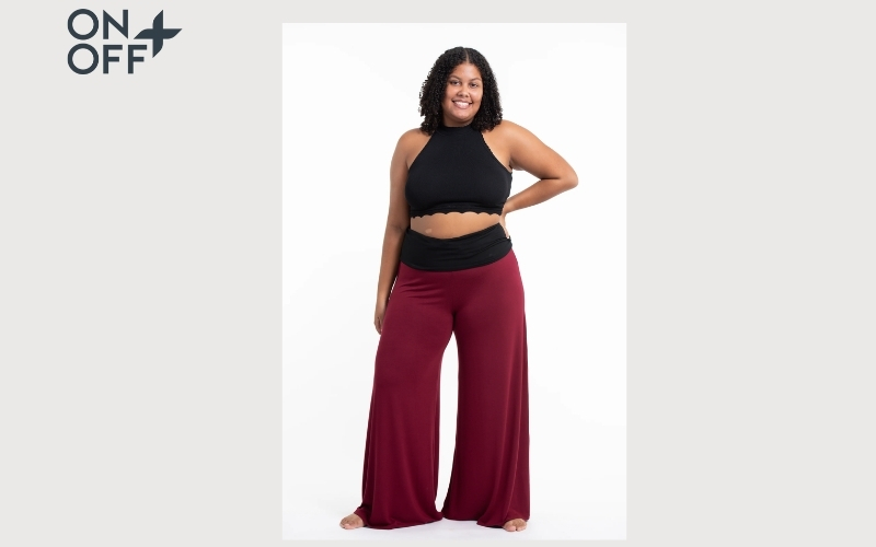 áo croptop sát nách phối đồ với quần ống rộng cho người mập
