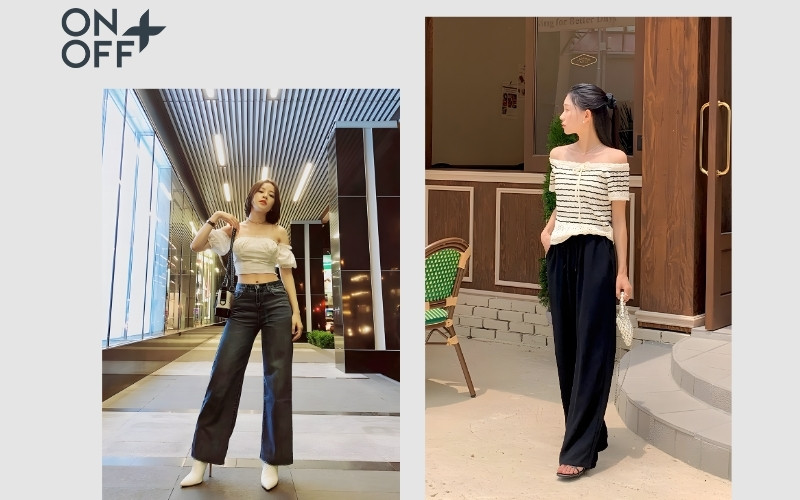 cách phối đồ với quần ống rộng cho người lùn cách phối quần ống suông cho người lùn