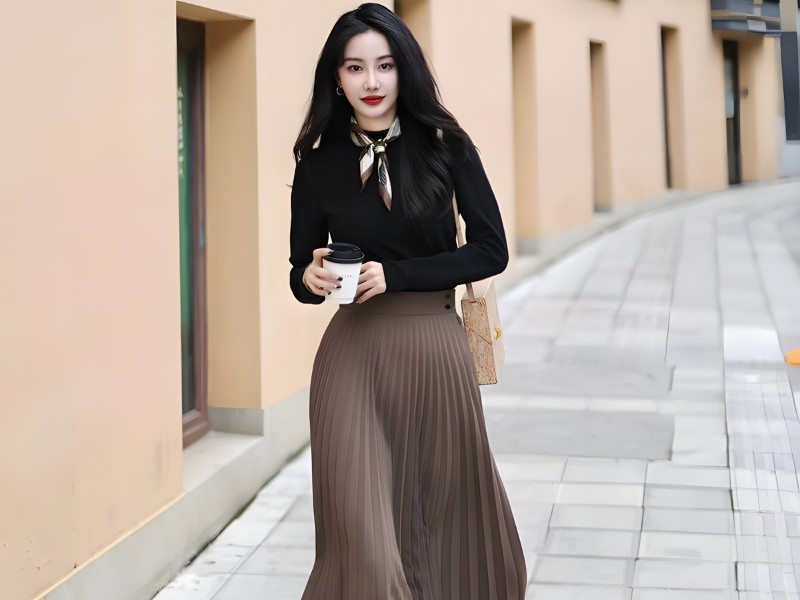 chân váy dài cho nấm lùn