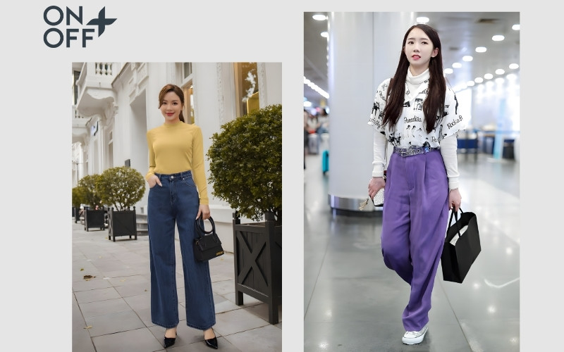 quần ống suông mặc với áo gì đẹp nữ