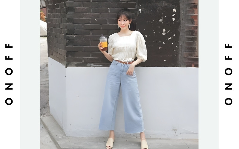 phối đồ với quần ống suông nữ
