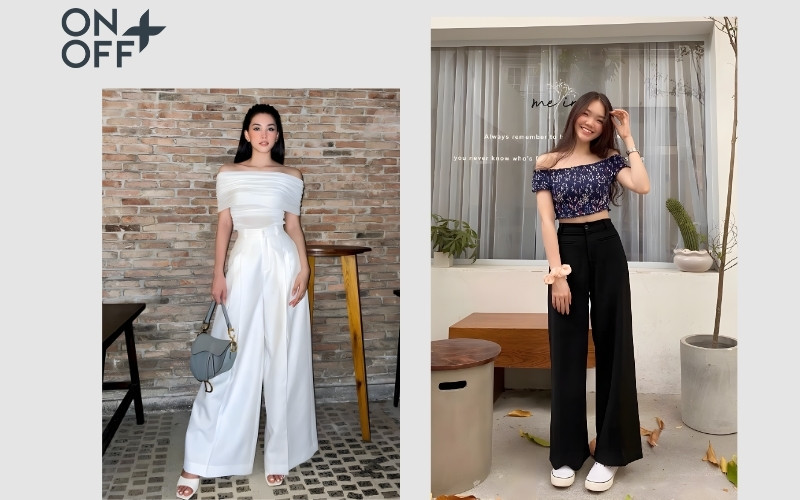 quần ống suông phối với áo gì đẹp