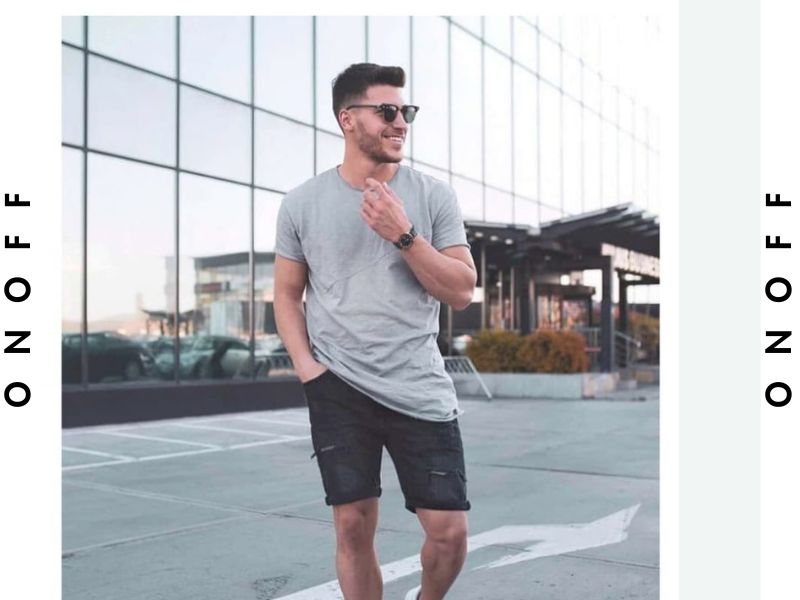 cách phối đồ áo thun với quần short nam