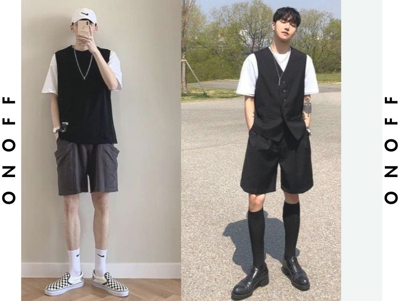 phối đồ nam với quần short