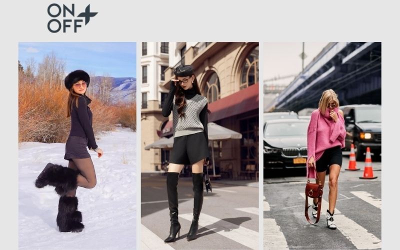 phối đồ với quần short nữ cách kết hợp quần sooc mùa đông