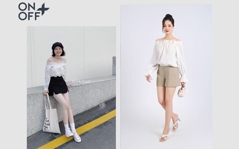 phối đồ với quần short nữ quần sooc nữ kết hợp với áo gì