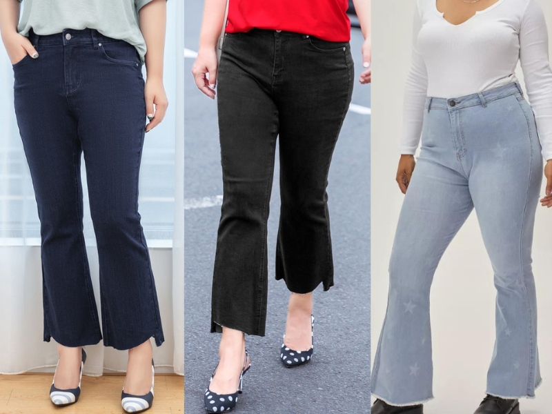phối đồ với quần ống rộng cho người mập