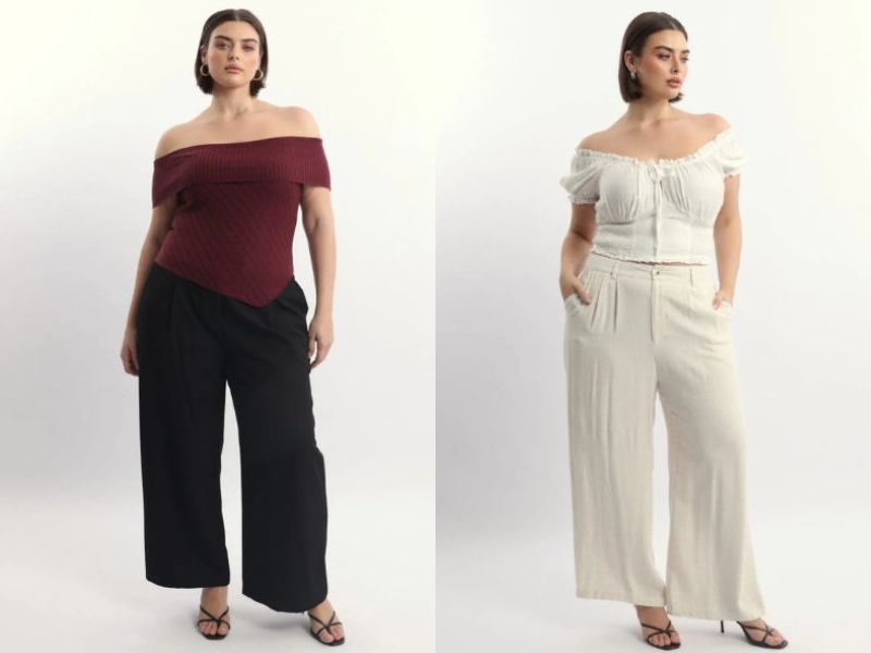 cách phối quần ống rộng cho người béo bụng