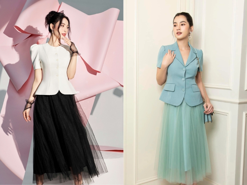 mặc với áo cách điệu
