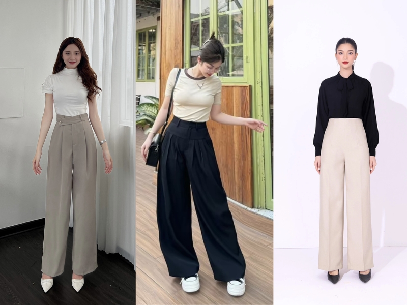 quần tây phối với áo gì nữ