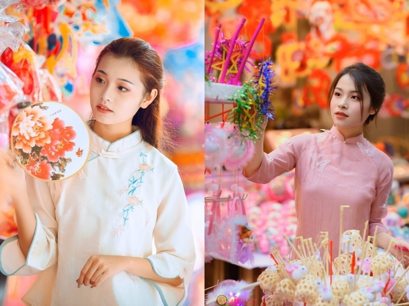 chụp hình trung thu ngoài trời