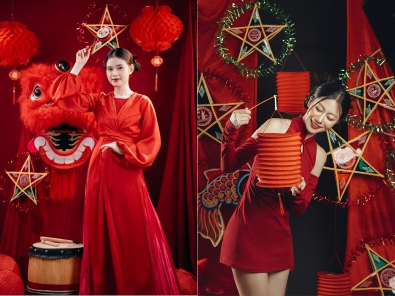 tạo dáng chụp ảnh trung thu tại nhà