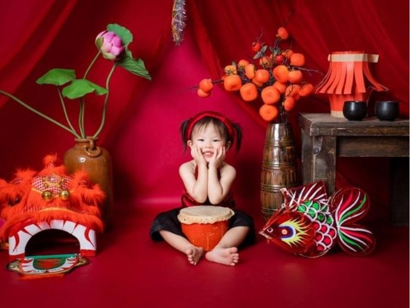 concept chụp ảnh trung thu cho bé