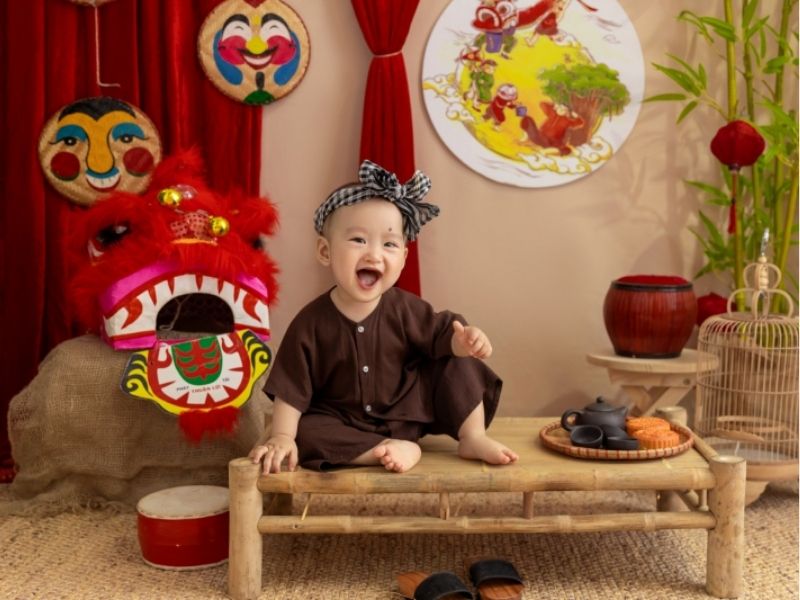 chụp ảnh trung thu cho bé trai