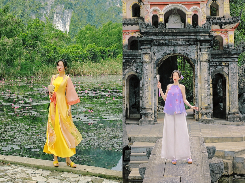mặc trang phục cổ trang 